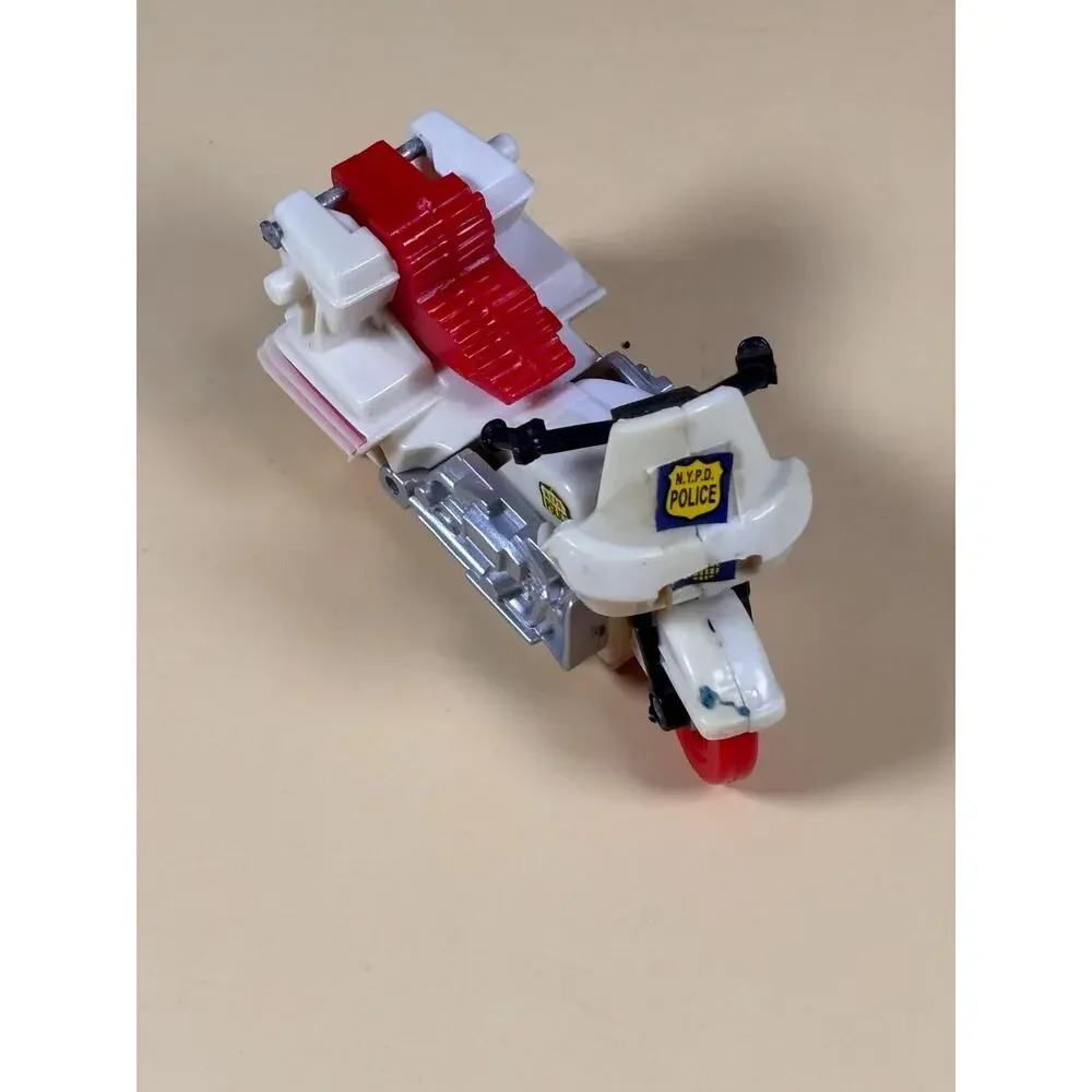 Vintage Transformers G1 Groove KO Knockoffs NYPD Police Motorcycle Figure 1986
